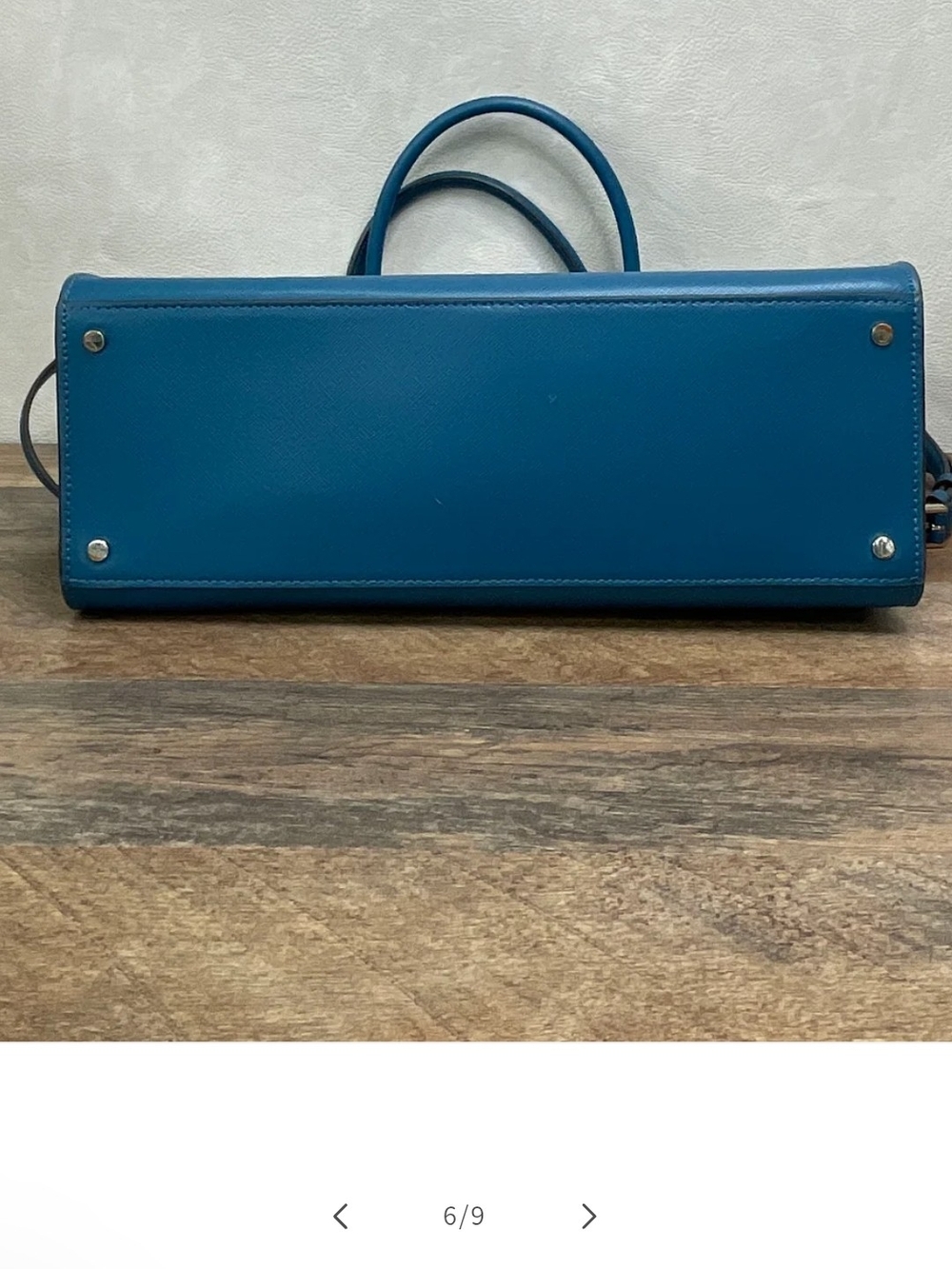 KATE SPADE Purse New York Teal Leather Satchel Bag - Picture 7 of 10